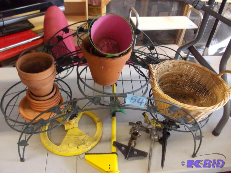 lot 54 image: Lot of Garden Related Weeder, Sprinklers, Pl...