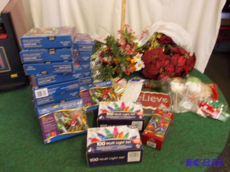lot 77 image: Box Lot 21 Christmas Lights, Decorations, Mo...