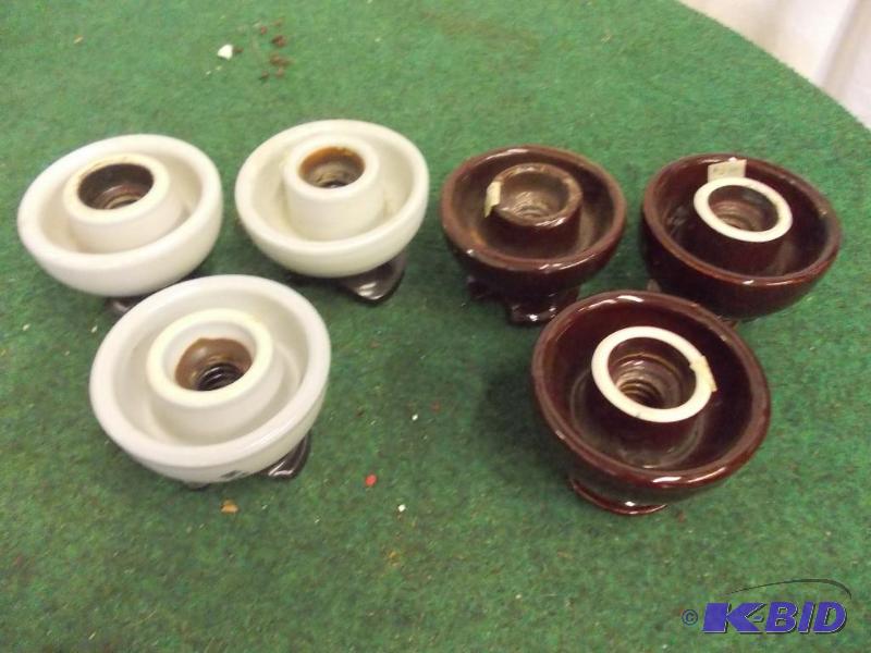lot 90 image: 6 Telephone Pole Insulators...
