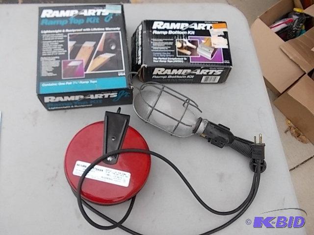 lot 35 image: Ramp Kit, Craftsman Retractable Trouble Light...