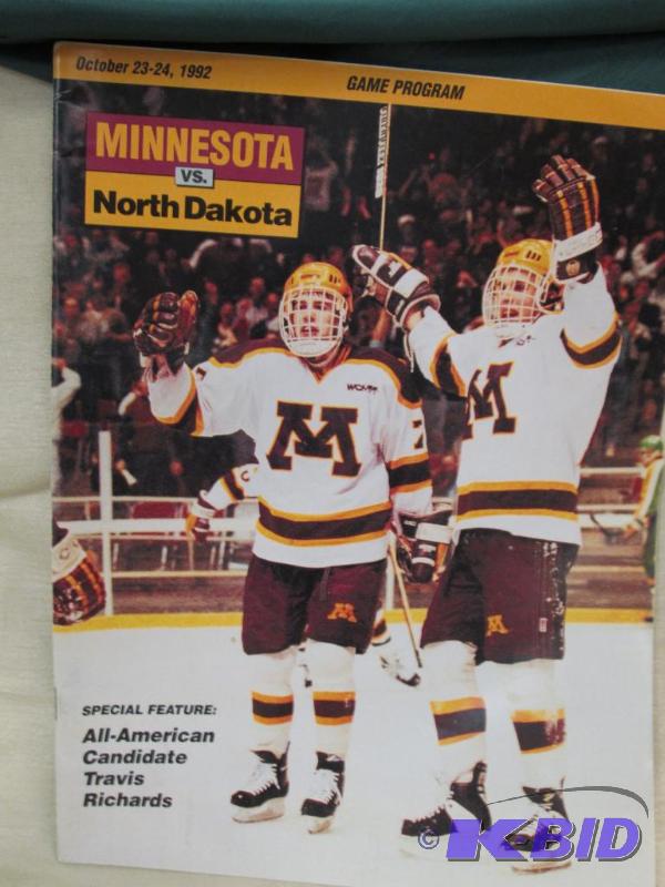 lot 110 image: October 23-24 1992 Minnesota vs. North Dakota...