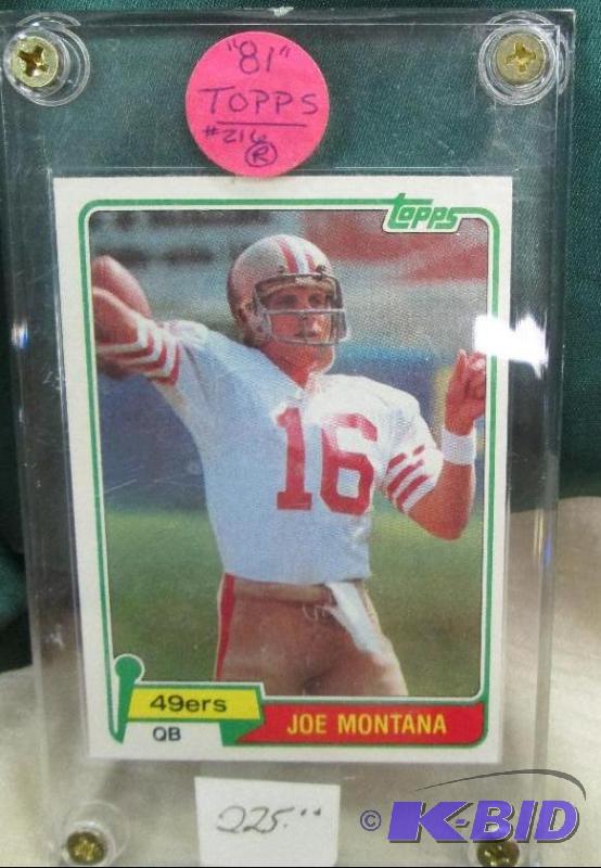 lot 18 image: 81 Topps 49ers QB Joe Montana...