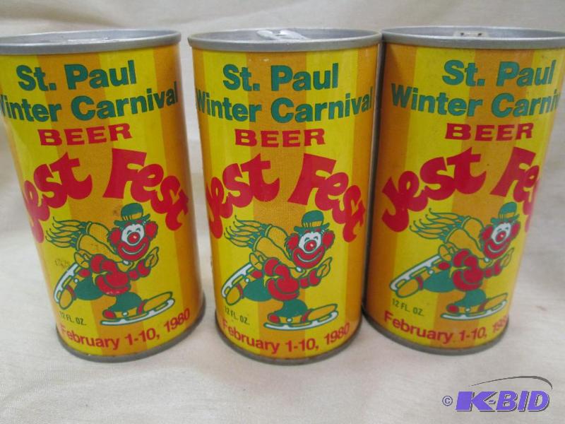 lot 189 image: Qty 3 St Paul Winter Carnival Beer- Jest Fest...