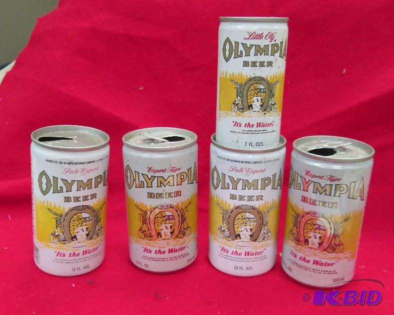 lot 233 image: Qty 5 Export type Olympia beer Olympia brewin...