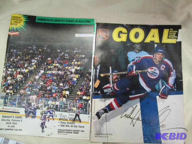 lot 24 image: Minnesota North Stars Magazine, Winnipeg Jets...