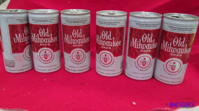 lot 243 image: Qty 6 Old Milwaukee beer Jos brewing co...