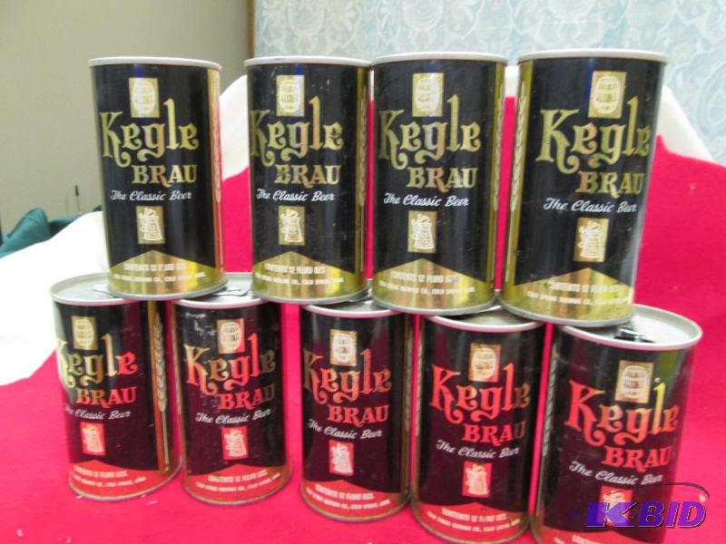 lot 268 image: Qty 9 Kegle Brau The classic beer Cold spring...