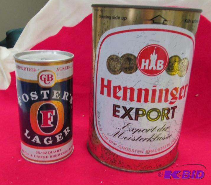 lot 282 image: Henninger Export Imported Australia Foster la...