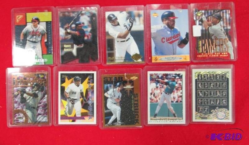 lot 283 image: Qty 10 Ryan Klesko-Atlanta, Manny Ramirez-Cle...