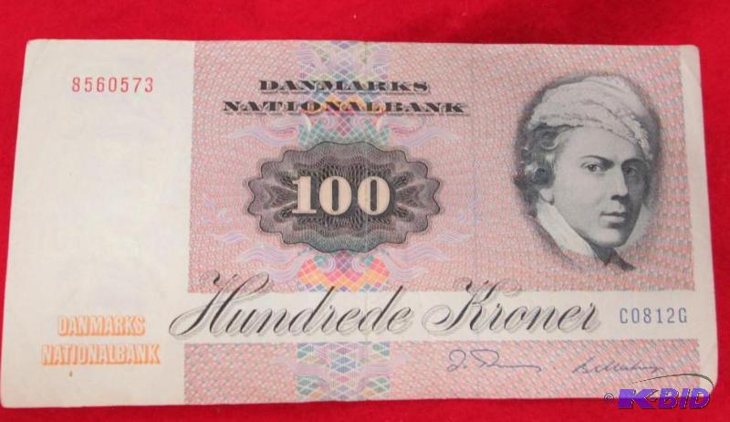 lot 287 image: Danmarks nationals bank 100 Hundred Kroner...