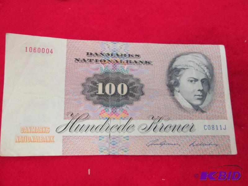 lot 289 image: Danmarks nationals bank 100 Hundred Kroner...