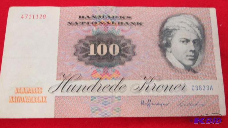 lot 290 image: Danmarks nationals bank 100 Hundred Kroner...