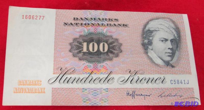 lot 291 image: Danmarks nationals bank 100 Hundred Kroner...