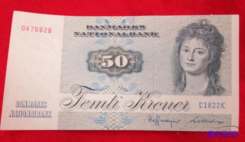 lot 293 image: Danmarks national Bank 50 Femti Kroner...