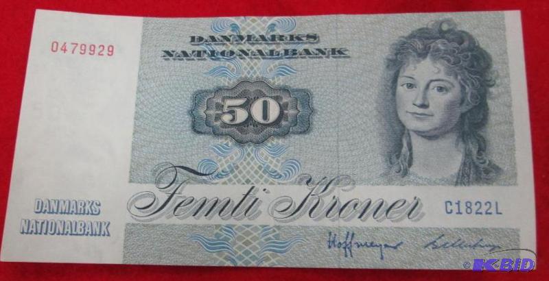 lot 295 image: Danmarks national Bank 50 Femti Kroner...