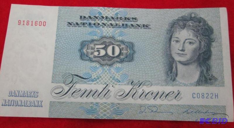 lot 296 image: Danmarks national Bank 50 Femti Kroner...