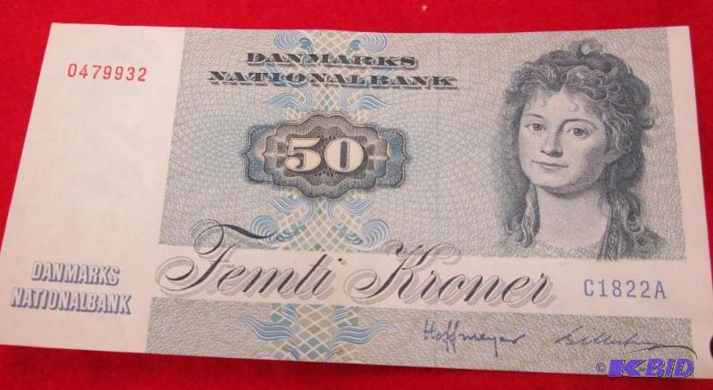 lot 297 image: Danmarks national Bank 50 Femti Kroner...