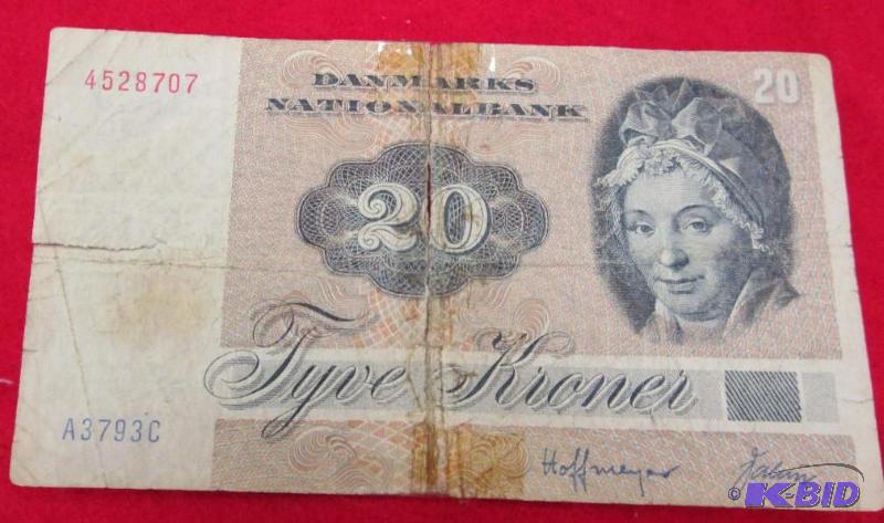 lot 298 image: Danmarks National Bank 20 Tyve Kroner...