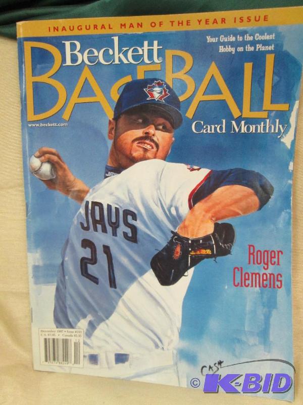 lot 36 image: Inaugural man of the year issue Beckett Baseb...