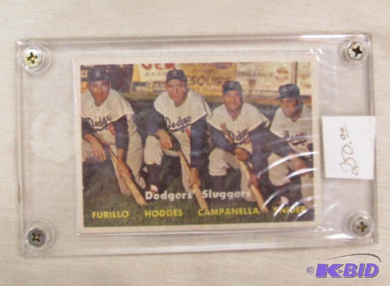 lot 42 image: Dodgers Sluggers-Furillo Hodges Campanella sn...