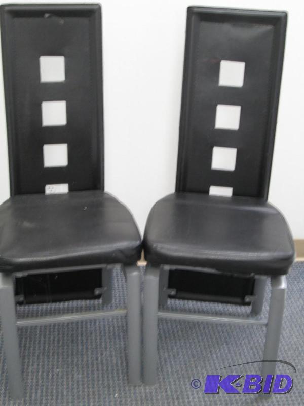 lot 69 image: 2 Black chairs...
