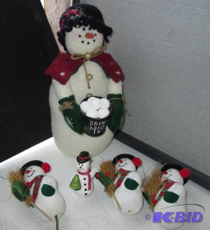 Snowman dcor, 3 foam, 1 cast and one fabric...
