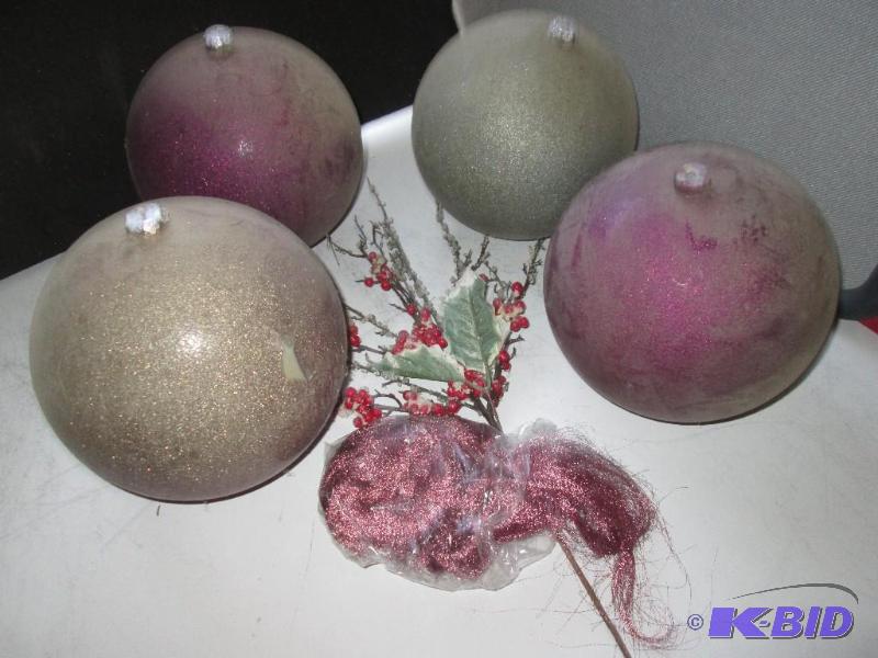 Large holiday balls with dcor...