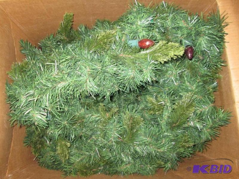 Large box of lighted garland...