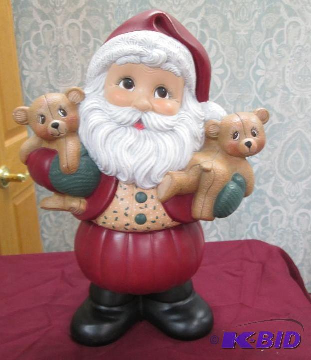 Ceramic Santa with teddy bears...