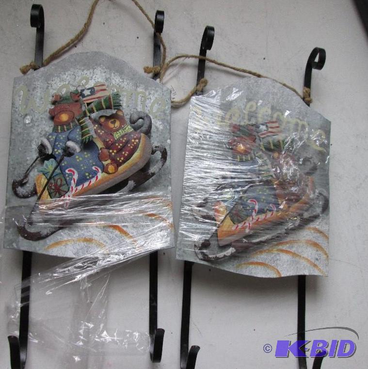 Pair of metal sleigh hangers...