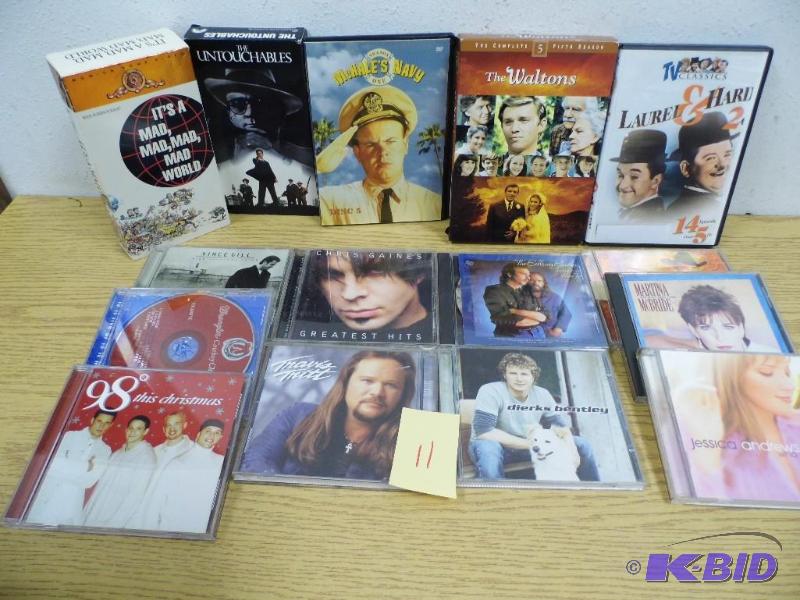 VHS, DVD, CD Lot