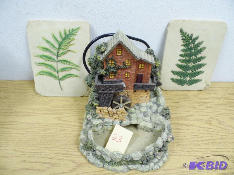 Fountain with Wall Hangings
