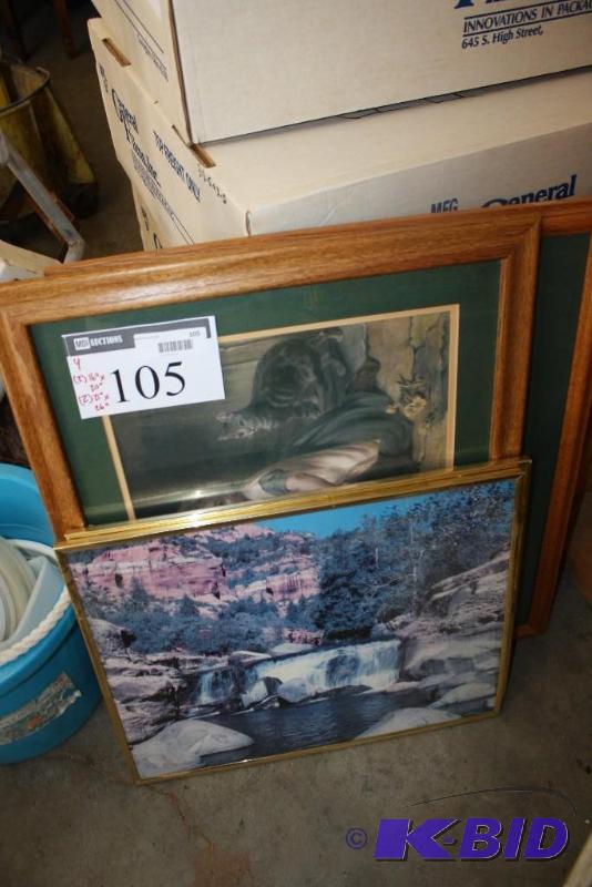 lot 105 image: Framed Nature Prints & Framed Child Youth Prints
