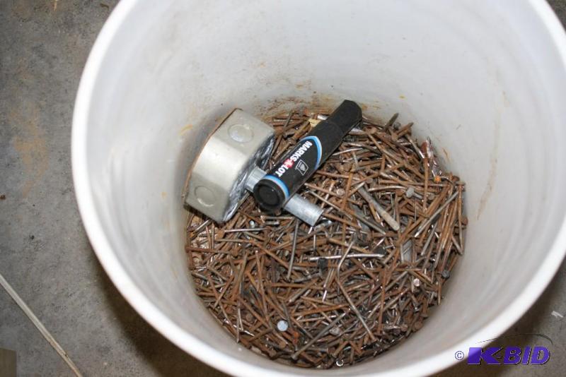 lot 132 image: Bucket of Nails.