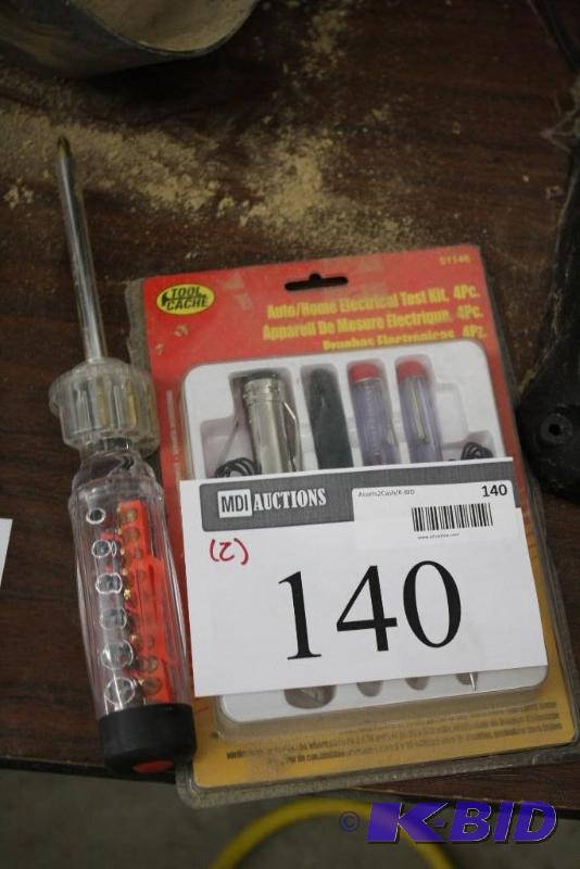 lot 140 image: Auto-Home Electrical Test Kit & Screwdriver