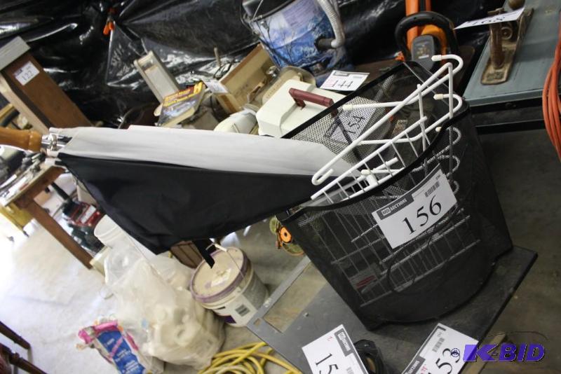 lot 156 image: Contents of Metal Wire Waste Basket