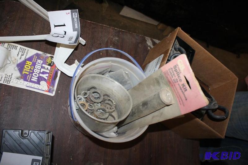 lot 172 image: Bucket Lot of Miscellaneous Hardware