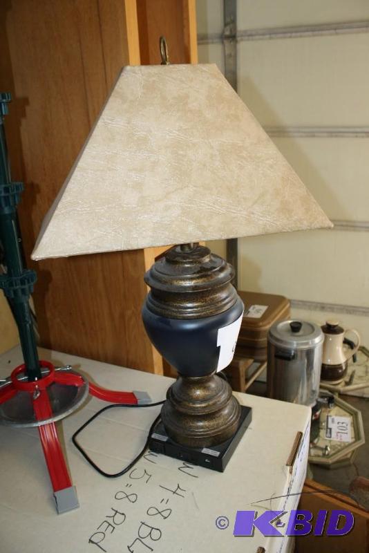 lot 93 image: Lamp wInternet Modem & Outlet Base