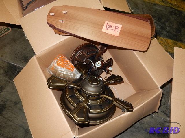 lot 12B image: 2, Ceiling Fans. 52in 5 blades.. 1 with 3, tu...