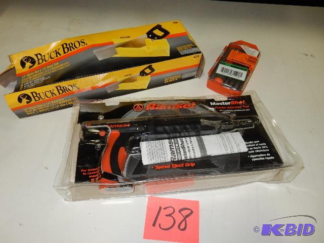 lot 138 image: Buck Bros, 12 in Mitre Box Saw.. RAMSET MASTE...