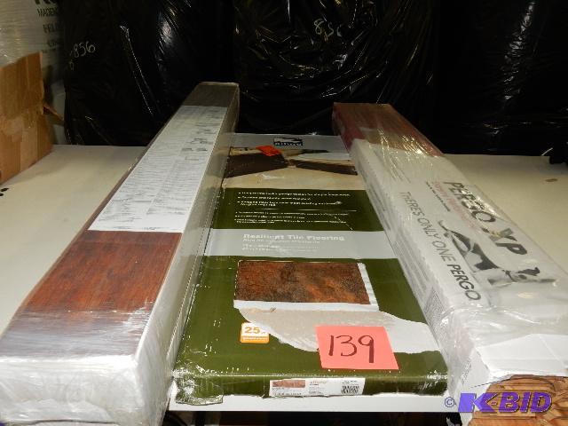 lot 139 image: 3 Bundles of SMALL PROJECT flooring.. 2 wood,...