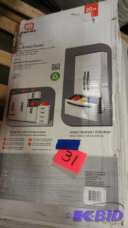 lot 31 image: Heavy Plastic Storage Cabinet. Assembly requi...