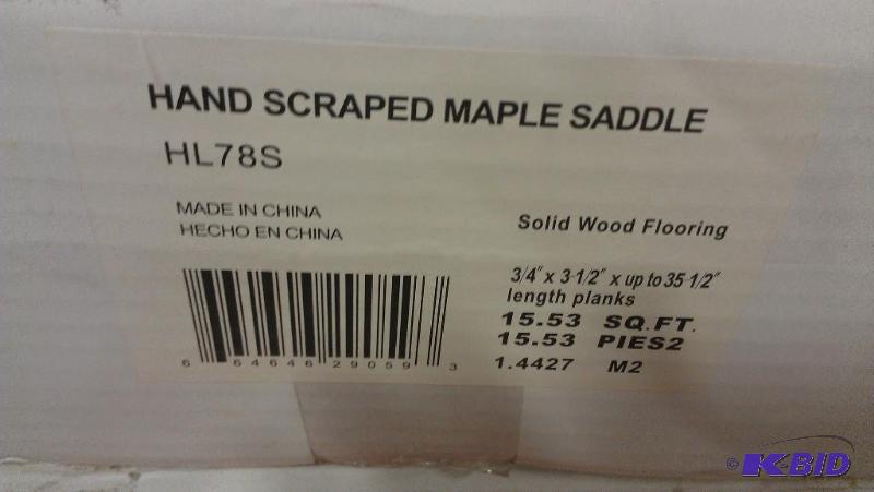 lot 37 image: Maple Saddle Solid Wood Flooring. Hand Scrape...