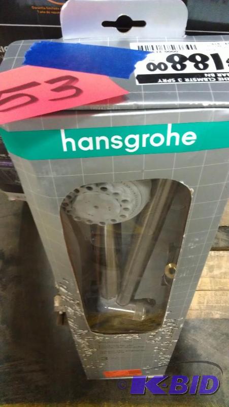 lot 53 image: Hansgrohe Wallbar Shower Sprayer Assembly wit...