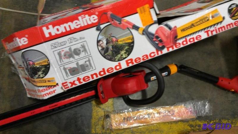lot 55 image: Homelite Hedge Trimmer Extended Reach. View p...