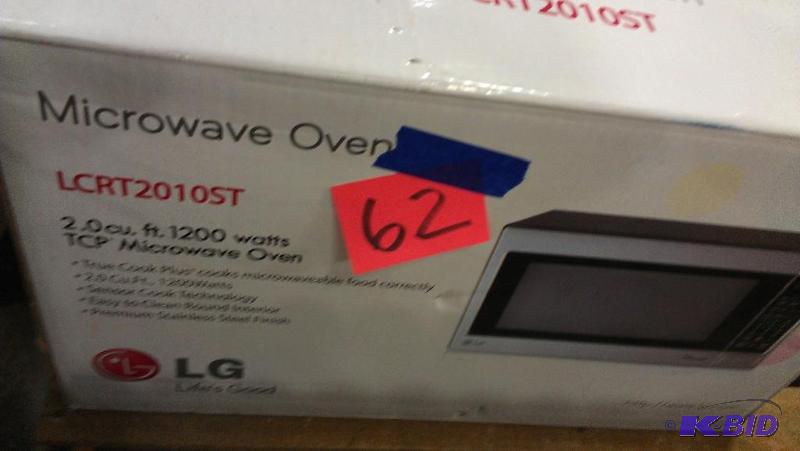 lot 62 image: LG Countertop Microwave oven. Well do a basi...