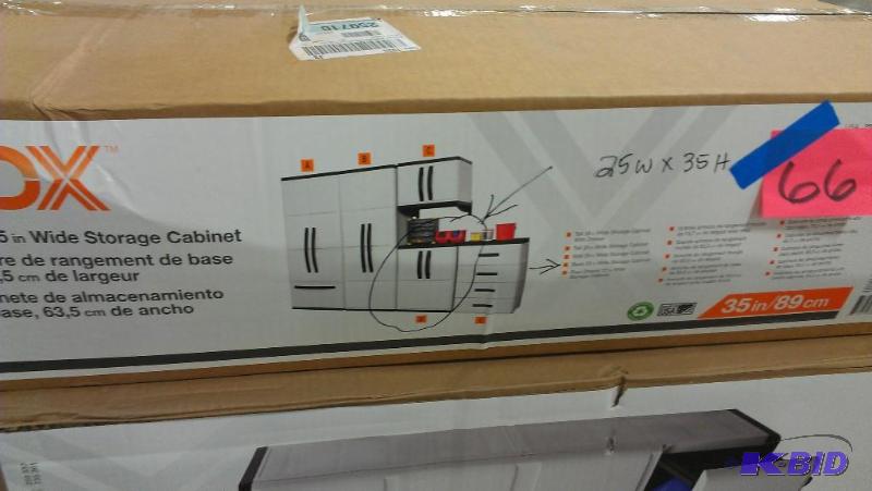 lot 66 image: Heavy Plastic Storage Cabinet. Assembly requi...
