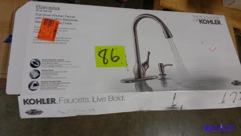 lot 86 image: Kohler Pull-Down Faucet. Barossa model. Not s...
