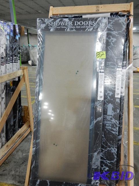 lot 87 image: Frameless Shower Enclosure Door with 14 in T...