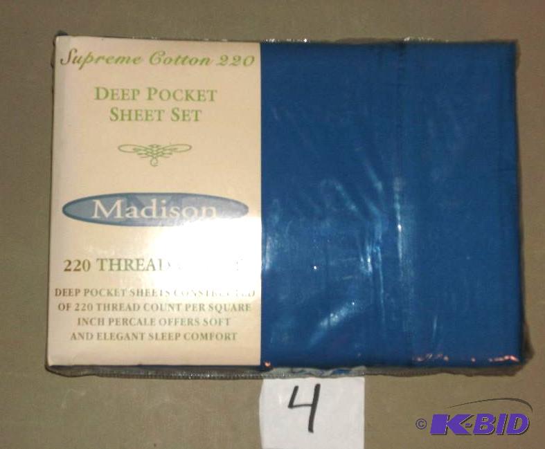 Blue &quotKing&quot size Madison sheet set ...